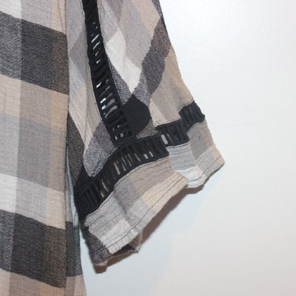 Maeve / Anthropologie Plaid Oversized Tunic Size Small - Picture 6 of 14